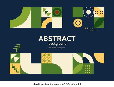 Tapa geométrica retro. Composición de forma Abstractas. Colorido póster neo geométrico. Vector de fondo de volante promocional abstracto moderno