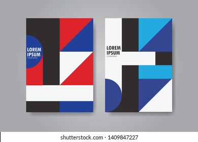 Retro Geometric Cover design, Simple minimalist Vector Template