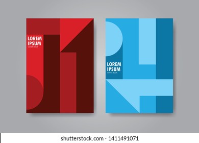 Retro Geometric Cover design, Simple minimalist Vector Template