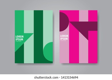 Retro Geometric Cover design, Simple minimalist Vector Template