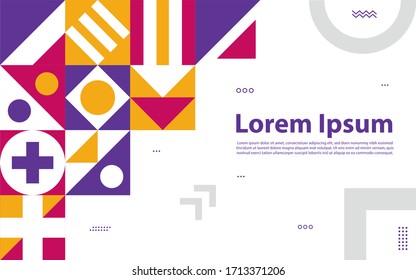 Retro Geometric Covers. Abstract Shape composition.