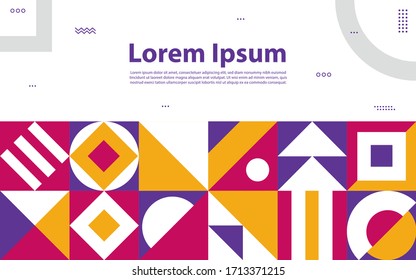 Retro Geometric Covers. Abstract Shape composition.