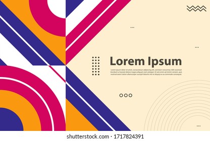 Retro Geometric Covers. Abstract Shape composition.