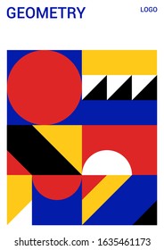 Retro geometric covers design. Applicable for posters, cover annual report, brochures, banners. Vector illustration. EPS 10.