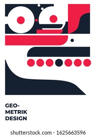 Retro geometric covers design. Eps 10 Vektor.