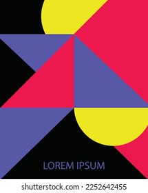 Retro geometric covers design. Eps10 vector.
