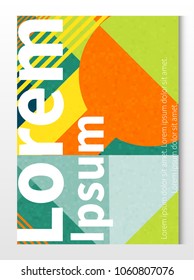 Retro geometric covers design vector illustration. Minimal cover design for model covers, placards, posters, flyers and banners. Vintage colored pattern. stock footage