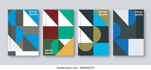 retro geometric covers design, vector illustration