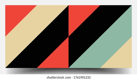 Juego De Tapas Geométricas Retro. Modernismo suizo. Diseño De Patrón Geométrico Del Color Del Resumen Escandinavo Vector. Modernismo colorido. Composición de formas simples. Patrones futuristas.