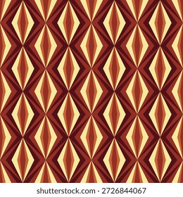 Retro Geometric Diamond Shape Arrangement Seamless Decorative Wallpaper Pattern