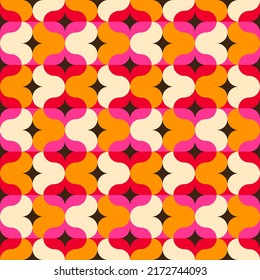 Retro geometric element seamless background.