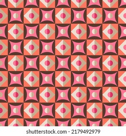 Retro geometric element seamless background.