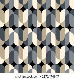 Retro geometric element seamless pattern background.