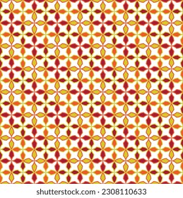 Retro Geometric Floral Decorative Shape Vector Abstract Pattern Seamless Texture Trendy Background For Hand-drawn Fashion Prints Plain Wallpaper Modern Style Design Mixed Geometric Pattern All Fashion