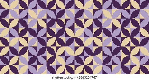 Padrão floral geométrico retrô sem costura Lilac projeto de telha para papel de parede e tecido imprimir