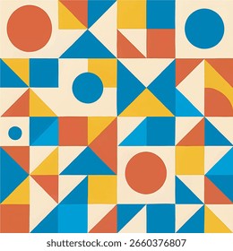 Retro Geometrische florale nahtlose Muster in weichen Pastellfarben