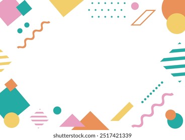Um quadro geométrico retrô com padrões decorativosName