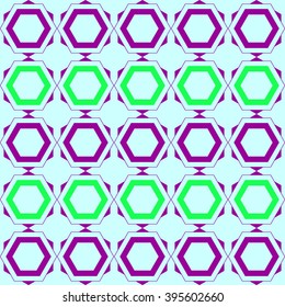 Retro geometric hexagon seamless pattern