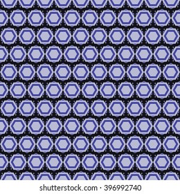 Retro geometric hexagon seamless pattern