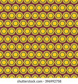 Retro geometric hexagon seamless pattern
