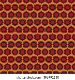 Retro geometric hexagon seamless pattern