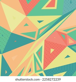 retro geometric  mid-century modern pattern with triangle