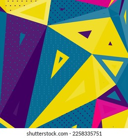retro geometric  mid-century modern pattern with triangle