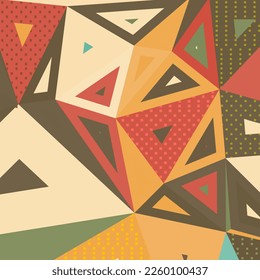 retro geometric  mid-century modern pattern with triangle