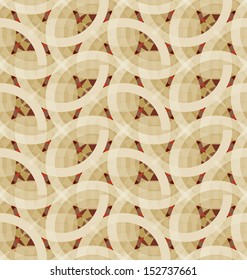 Retro geometric mosaic seamless pattern