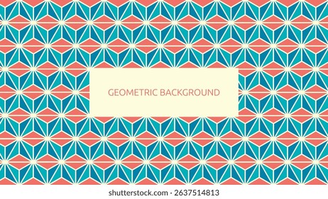 Retro Geometric Pattern Background – Colorful Abstract Triangular Design