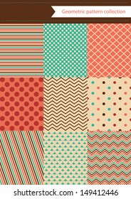 retro geometric pattern design. vector illustration