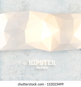 Retro geometrisches Muster. Mosaikhipster-Banner. Mit Platz für Ihren Text. Retro-Dreieck-Hintergrund.