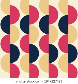 Retro geometric pattern vector, abstract retro background pattern. Seamless pattern retro.