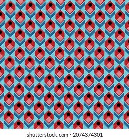 Retro geometric pattern. Vector illustration. 