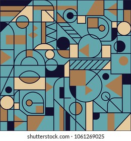 Retro geometric Seamless background design. Modern pattern.