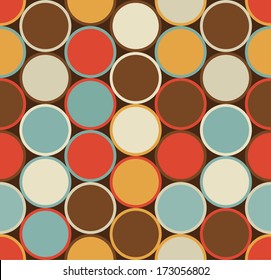 retro geometric seamless circles dots pattern