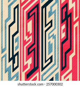 retro geometric seamless pattern 