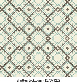 retro geometric seamless pattern in blue, and grey