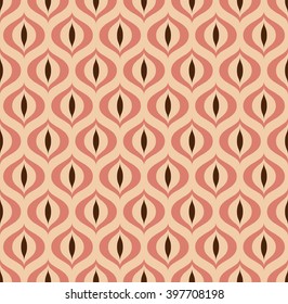 Retro Geometric seamless pattern Cat's eye. Vector illustration