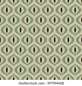 Retro Geometric seamless pattern Cat's eye. Vector illustration