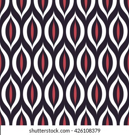 Retro Geometric seamless pattern Cat's eye. Vector illustration