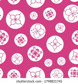 Retro geometric seamless pattern in dots
