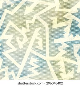 retro geometric seamless pattern with grunge effect 