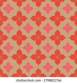 Retro geometric seamless pattern print background