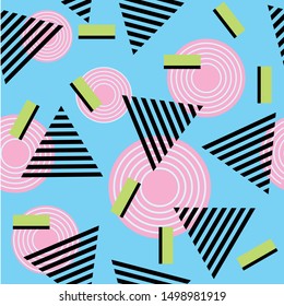 Retro Geometric Seamless Pattern stock illustration