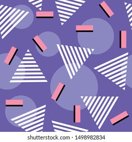 Retro Geometric Seamless Pattern stock illustration