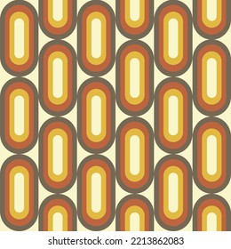 Retro geometric seamless pattern in style 50-70s