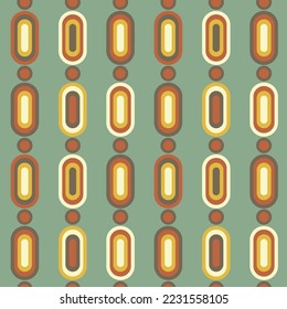 Retro geometric seamless pattern in style 50s-70s