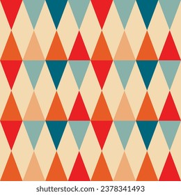 Retro geometric seamless pattern vector image