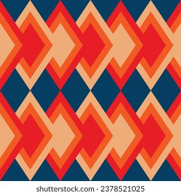 Retro geometric seamless pattern vector image